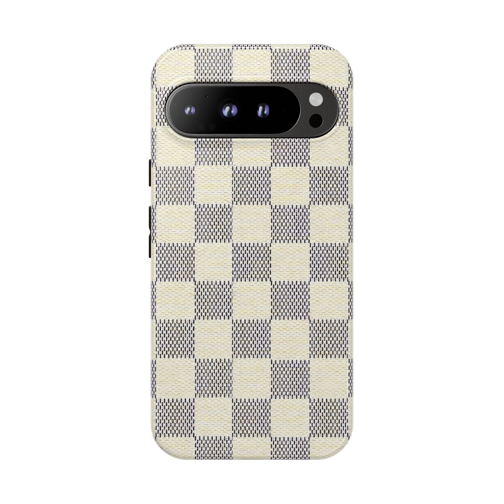 Checkered Cream Phone Case
