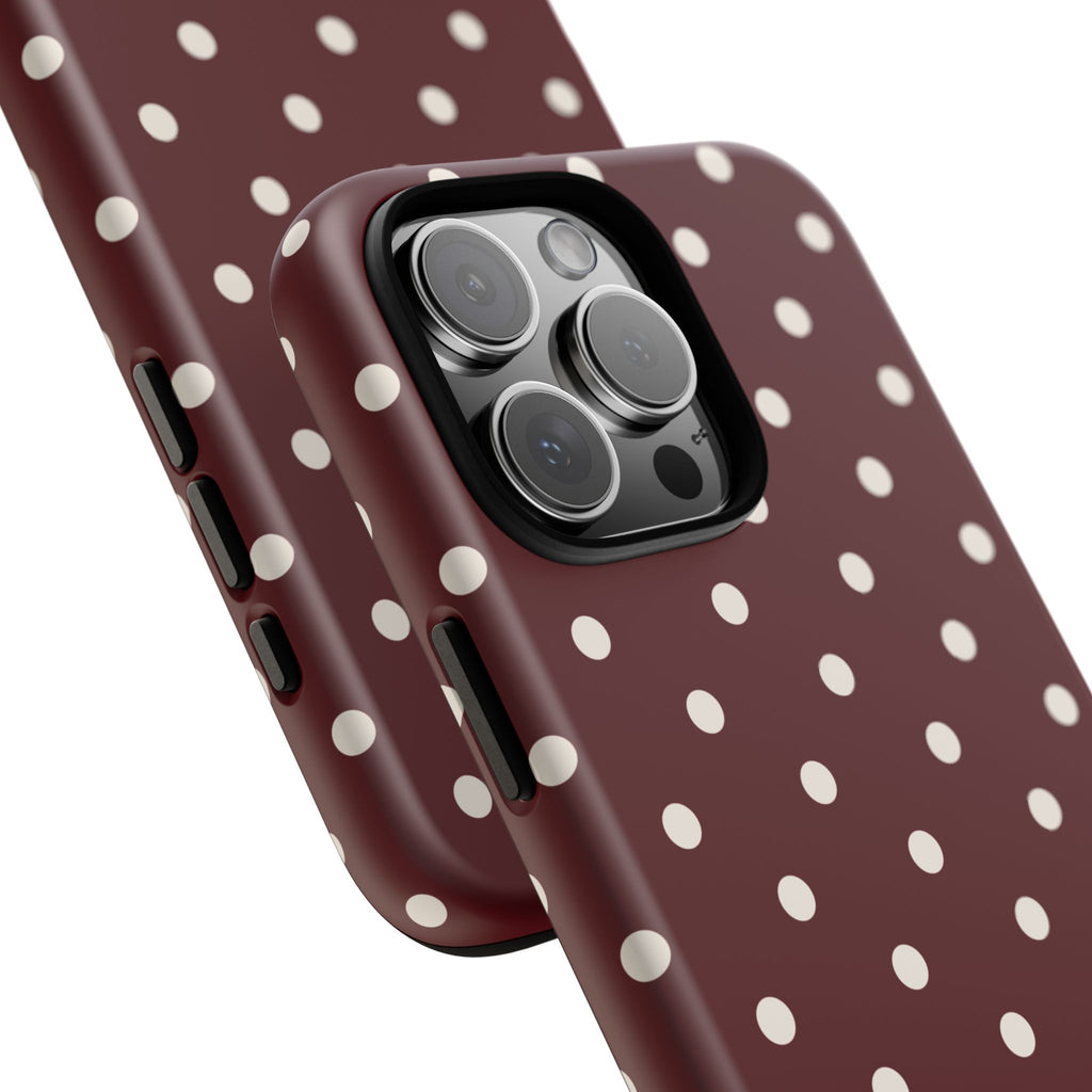 Cranberry Cream Personalised Polka Dot Case