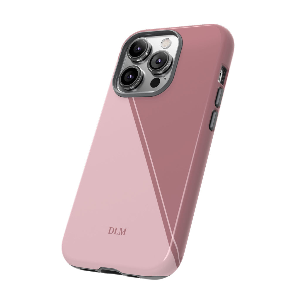 Pinks Two Tone Custom Initials Case