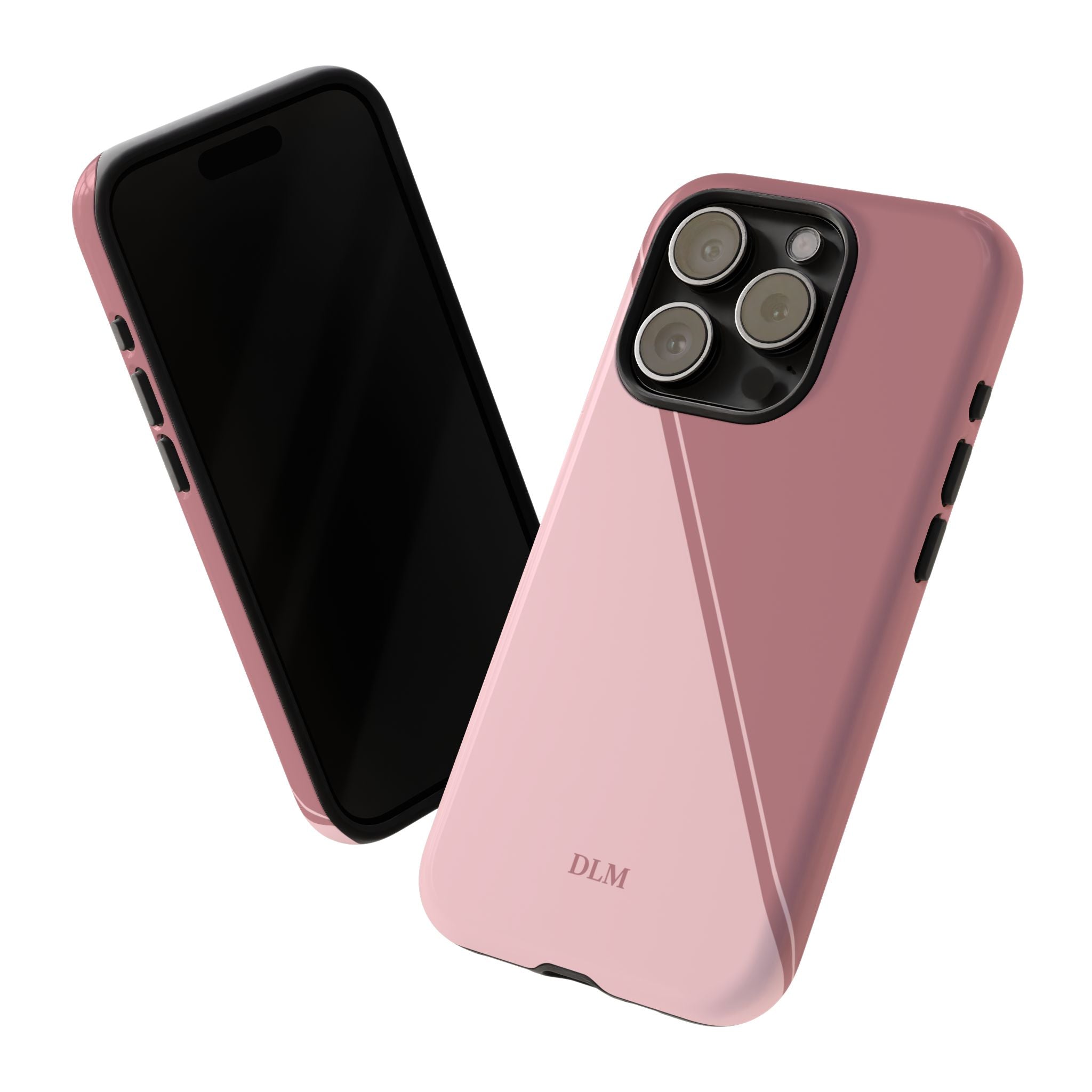 Pinks Two Tone Custom Initials Case