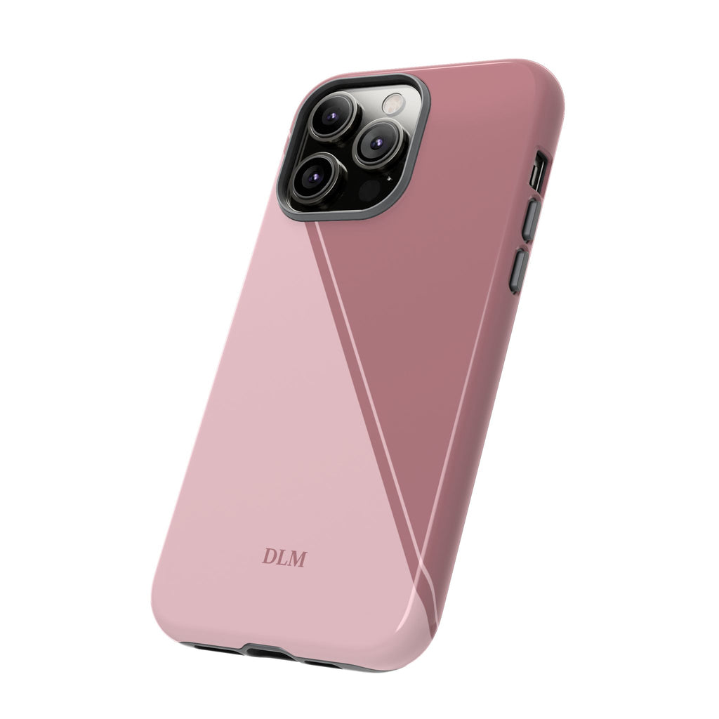 Pinks Two Tone Custom Initials Case