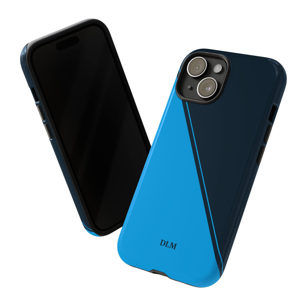 Blues Two Tone Custom Initials Case