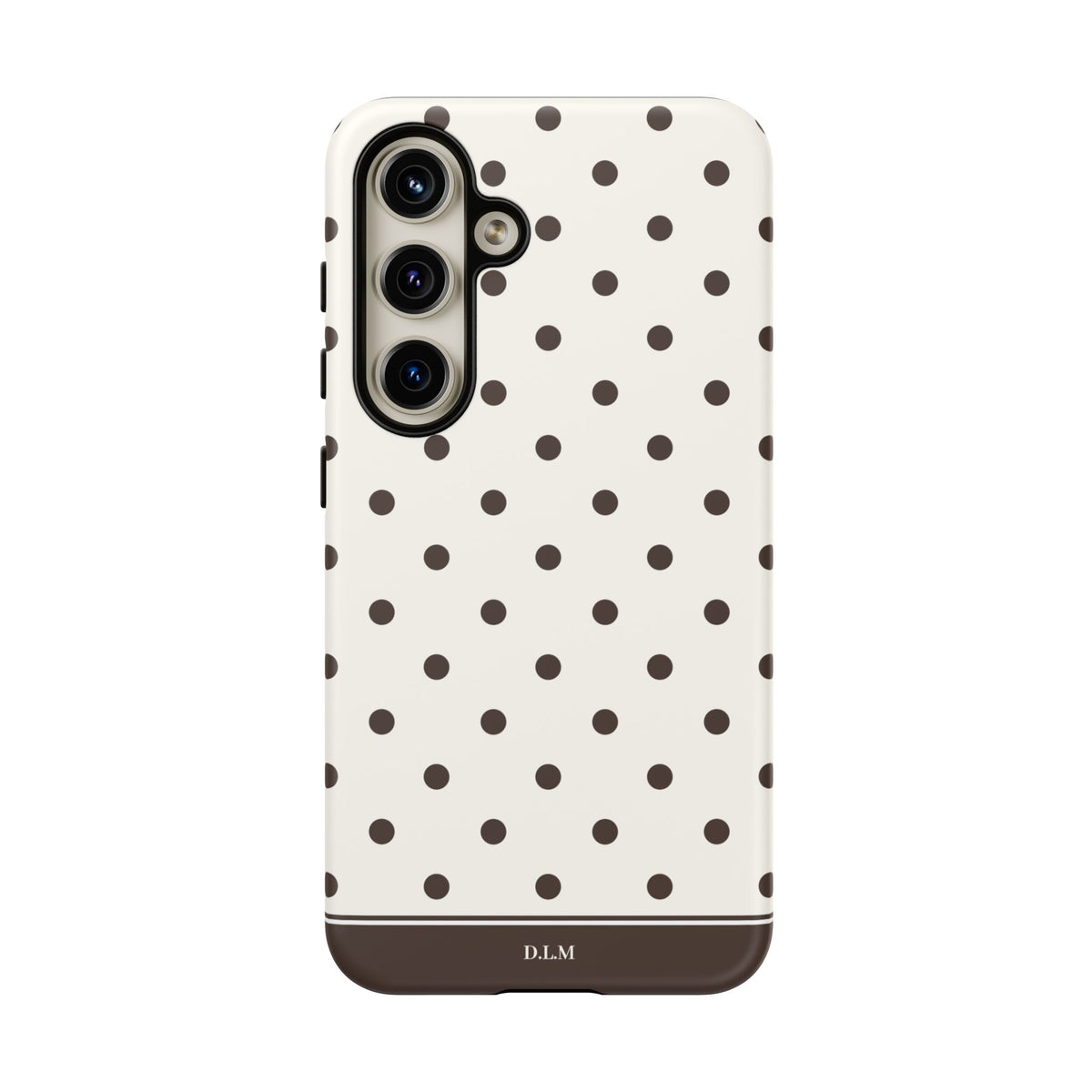 Creamy Mocha Personalised Polka Dot Case