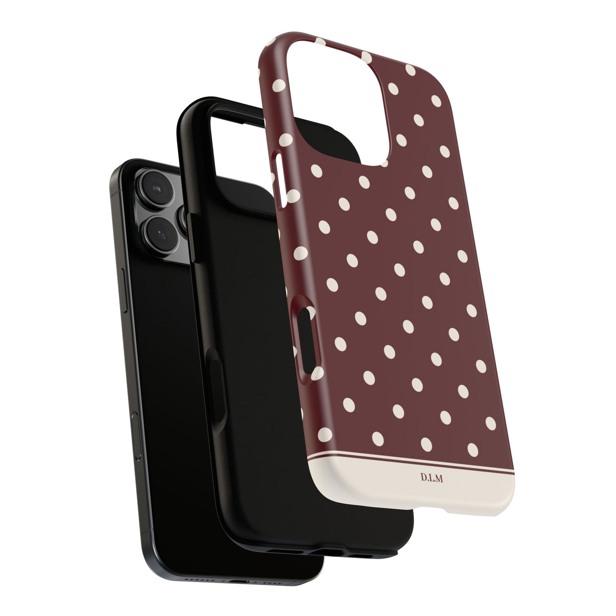 Cranberry Cream Personalised Polka Dot Case