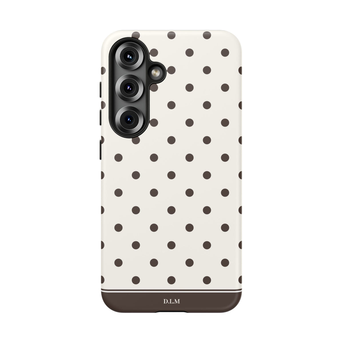 Creamy Mocha Personalised Polka Dot Case