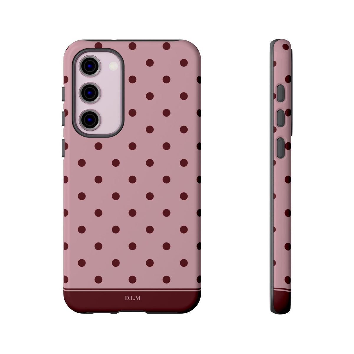 Berry Blush Personalised Polka Dot Case
