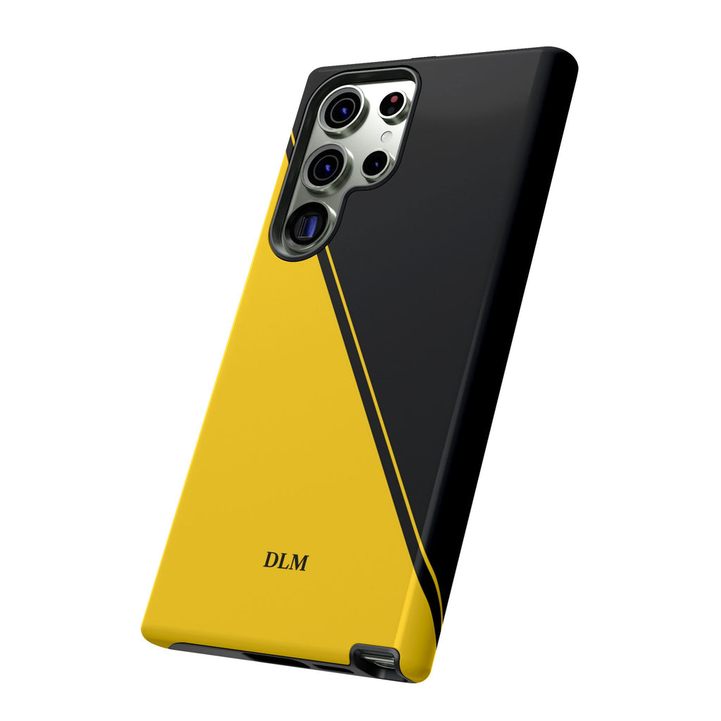 Yellow/Black Two Tone Custom Initials Case