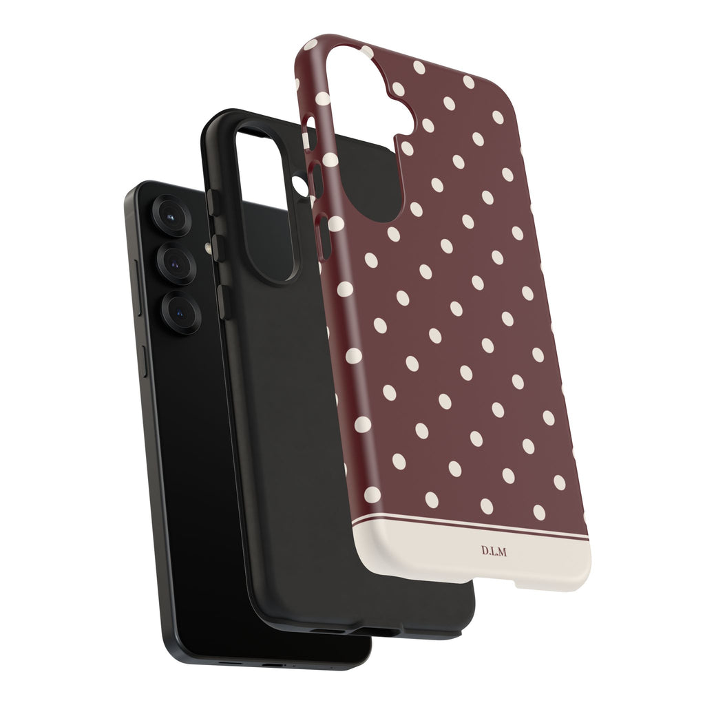 Cranberry Cream Personalised Polka Dot Case