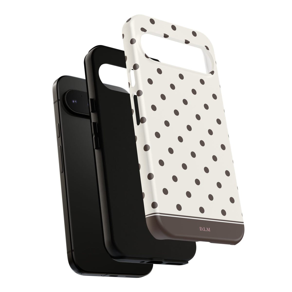 Creamy Mocha Personalised Polka Dot Case
