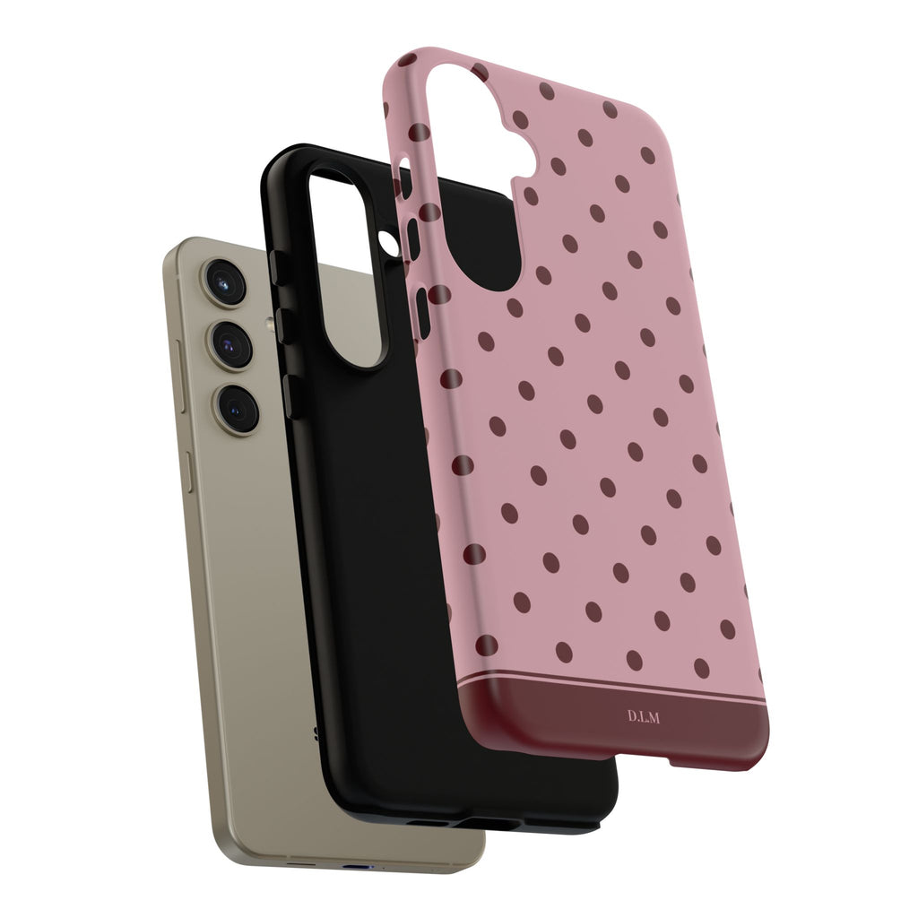 Berry Blush Personalised Polka Dot Case