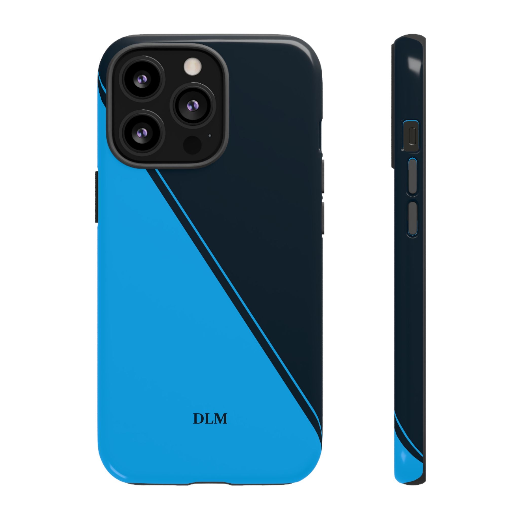 Blues Two Tone Custom Initials Case