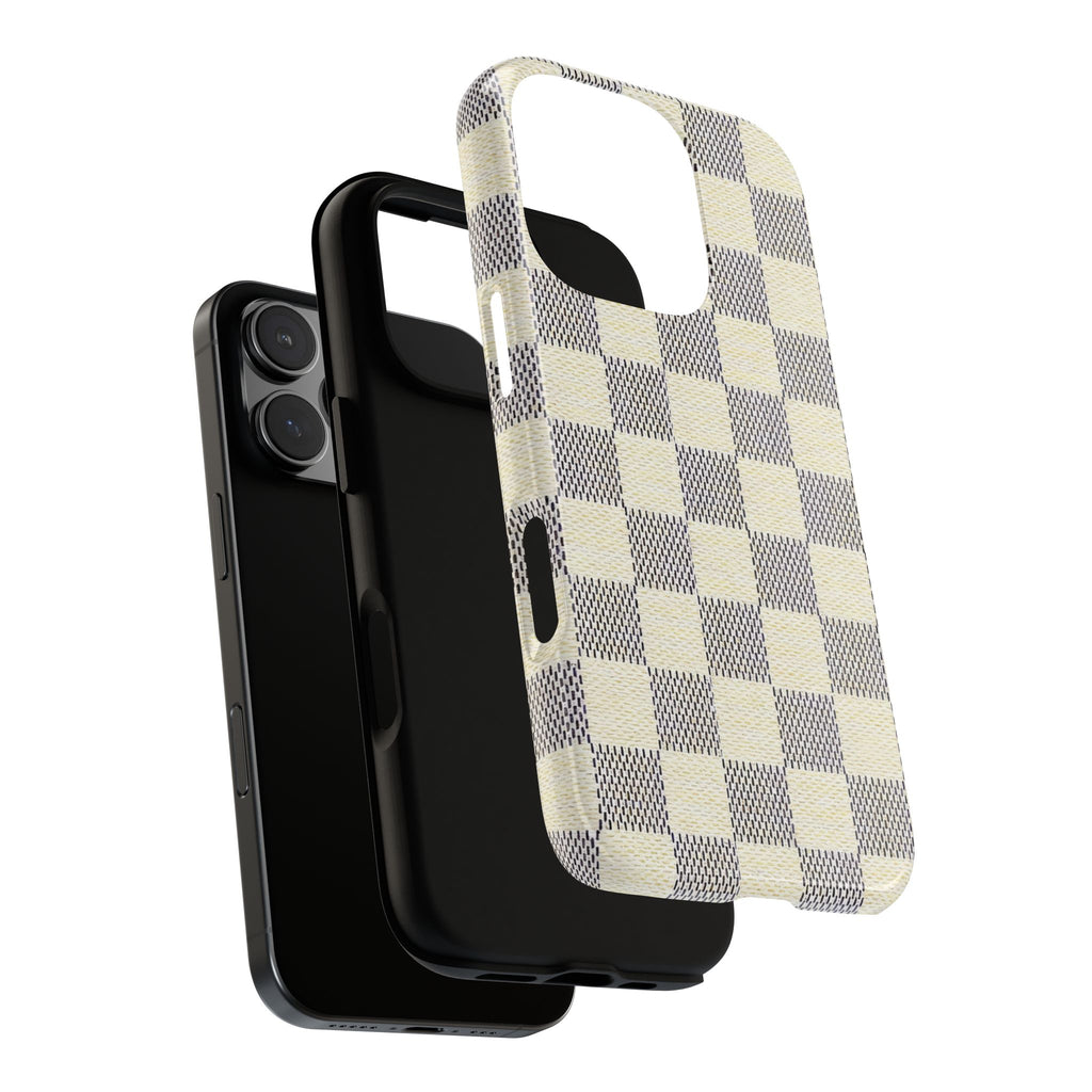 Checkered Cream Phone Case