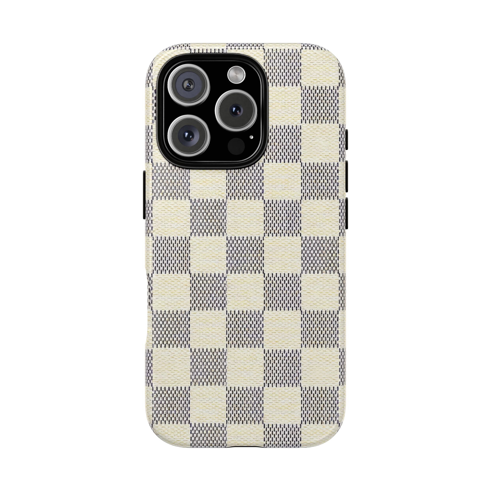 Checkered Cream Phone Case