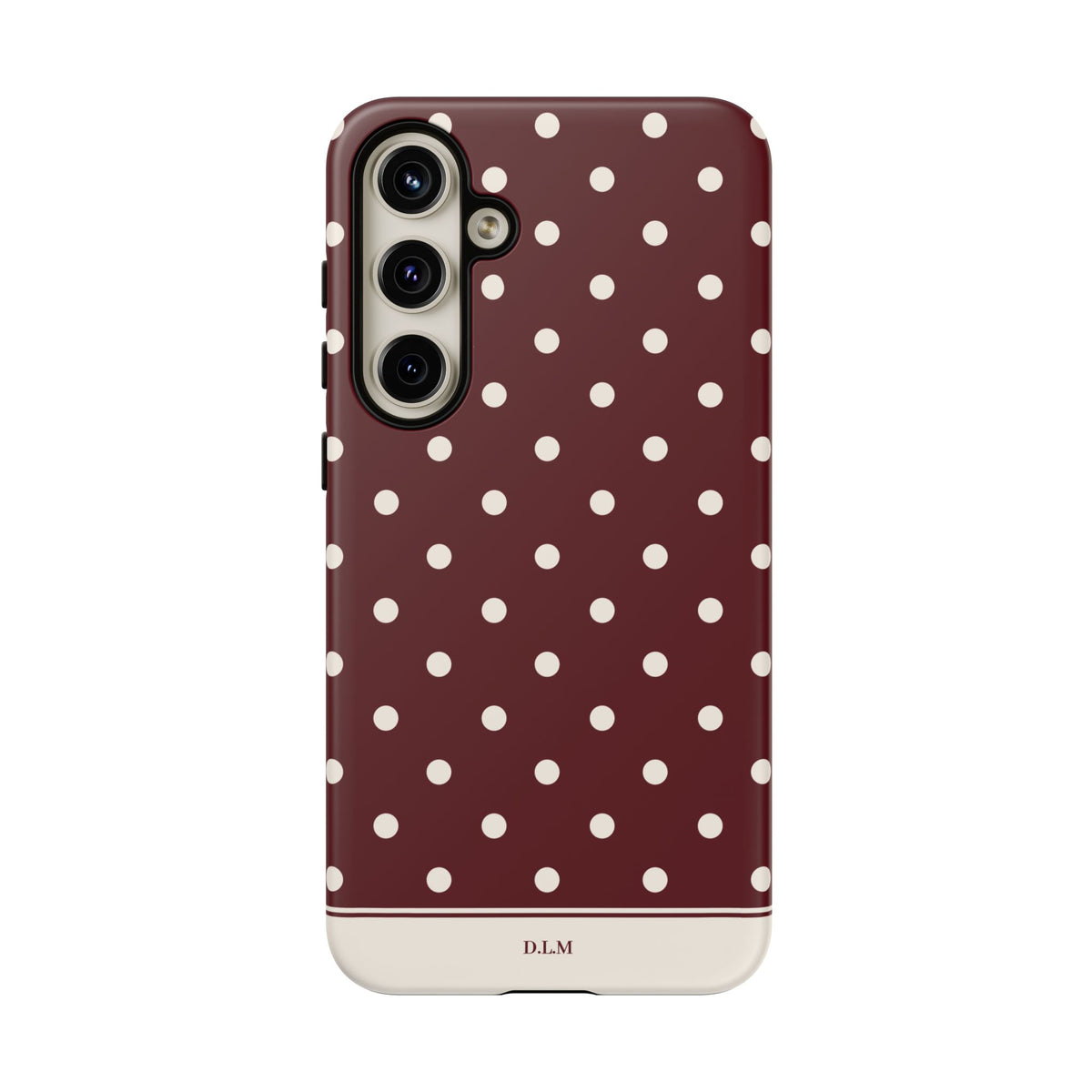 Cranberry Cream Personalised Polka Dot Case