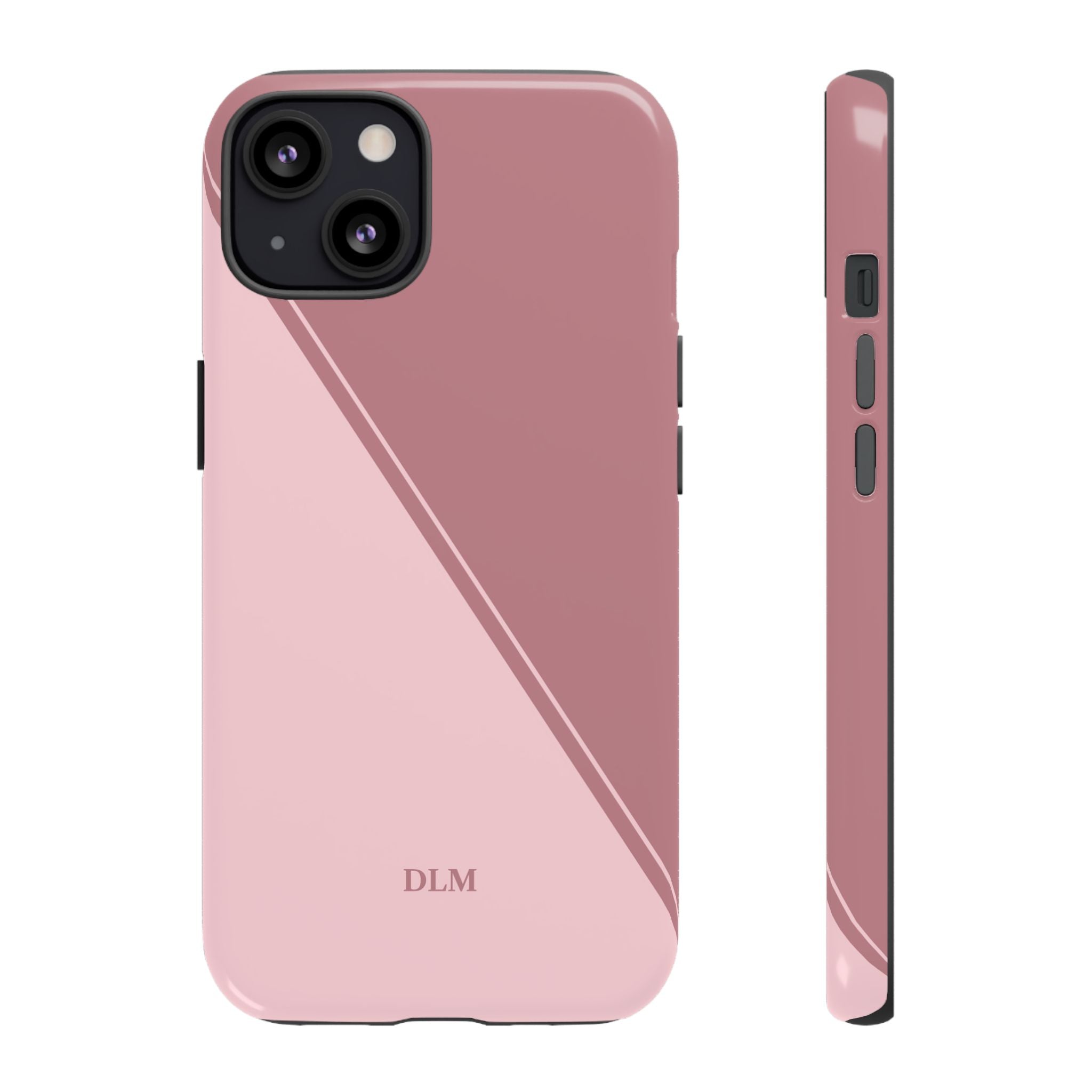 Pinks Two Tone Custom Initials Case
