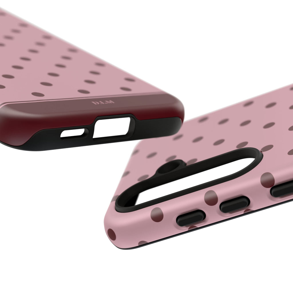 Berry Blush Personalised Polka Dot Case