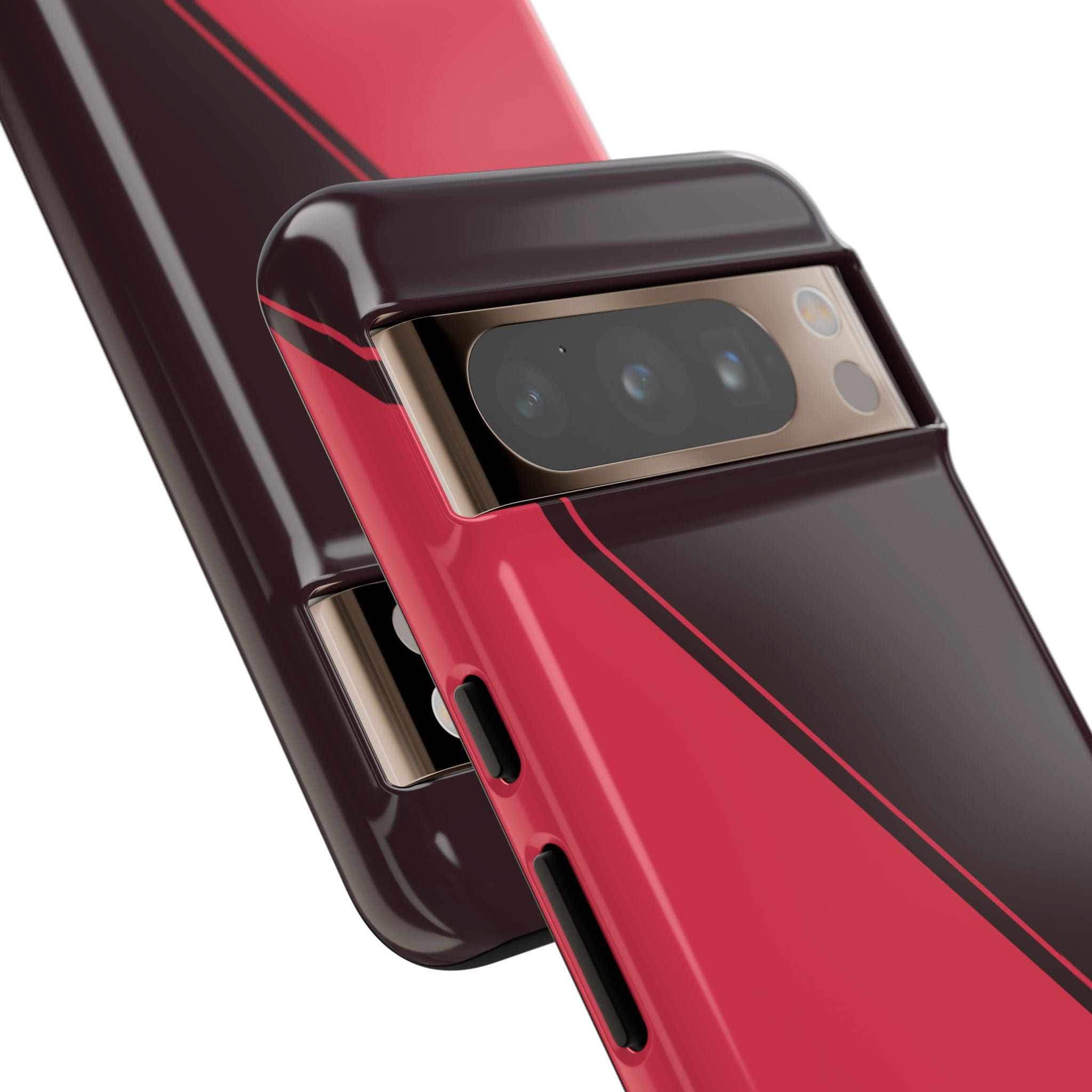 Red/Brown Two Tone Custom Initials Case