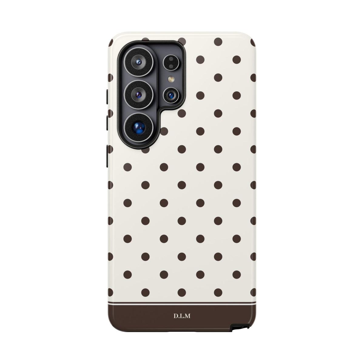 Creamy Mocha Personalised Polka Dot Case