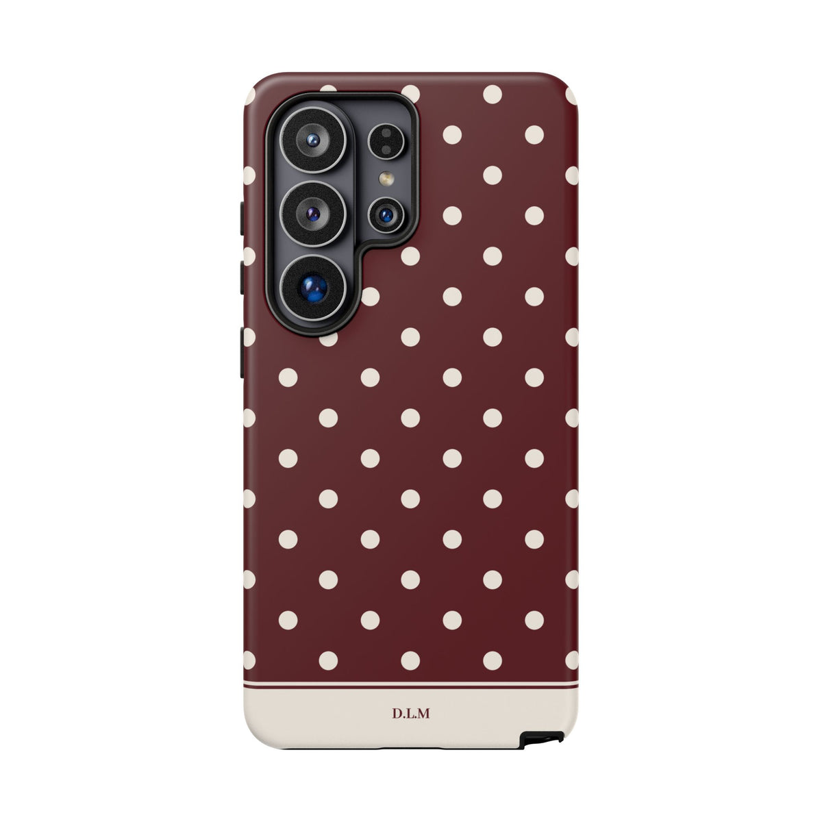 Cranberry Cream Personalised Polka Dot Case