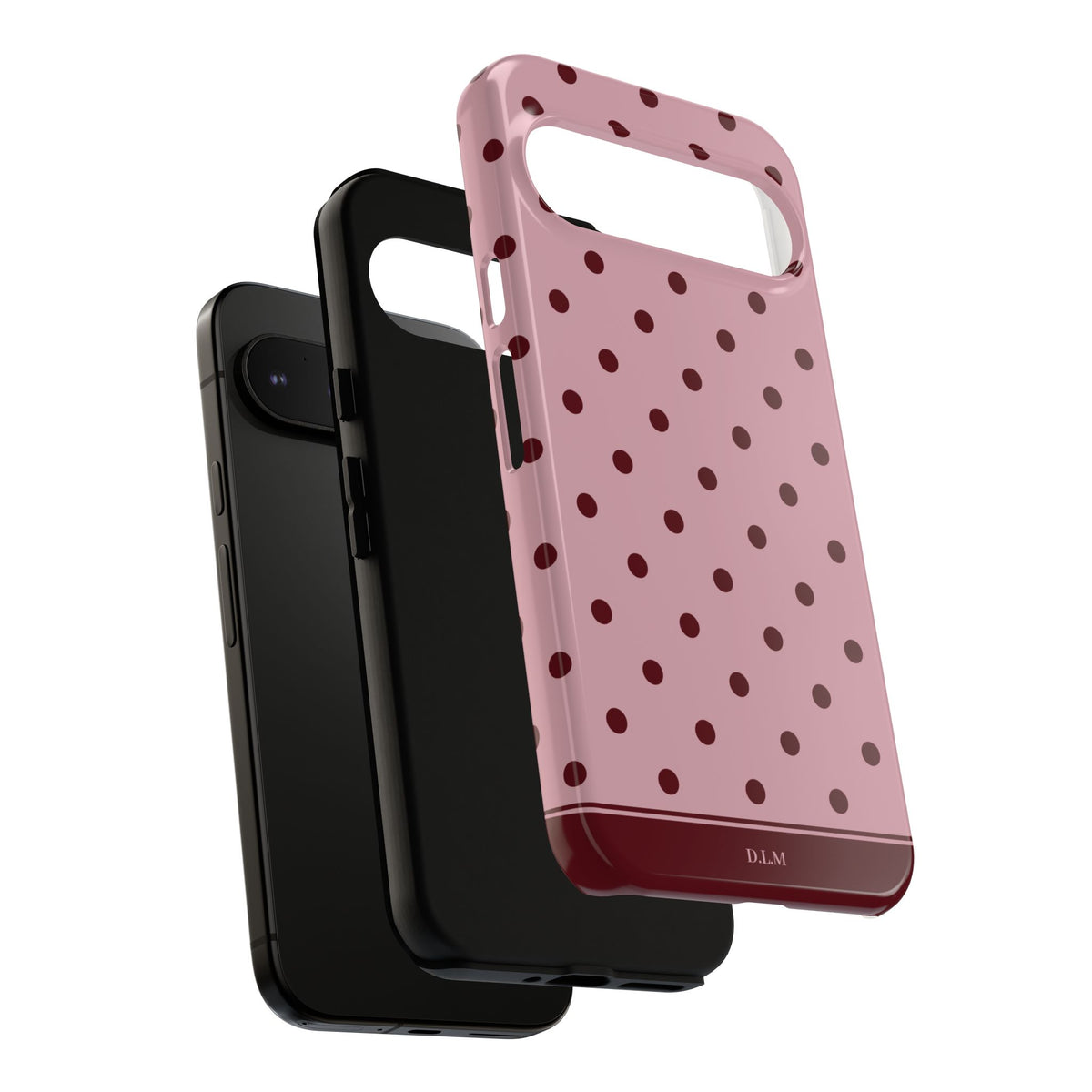 Berry Blush Personalised Polka Dot Case