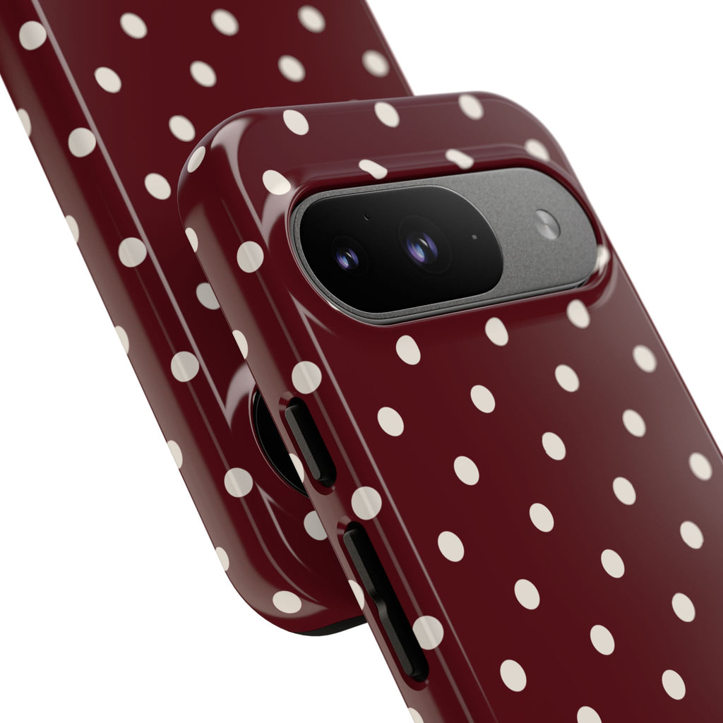 Cranberry Cream Personalised Polka Dot Case