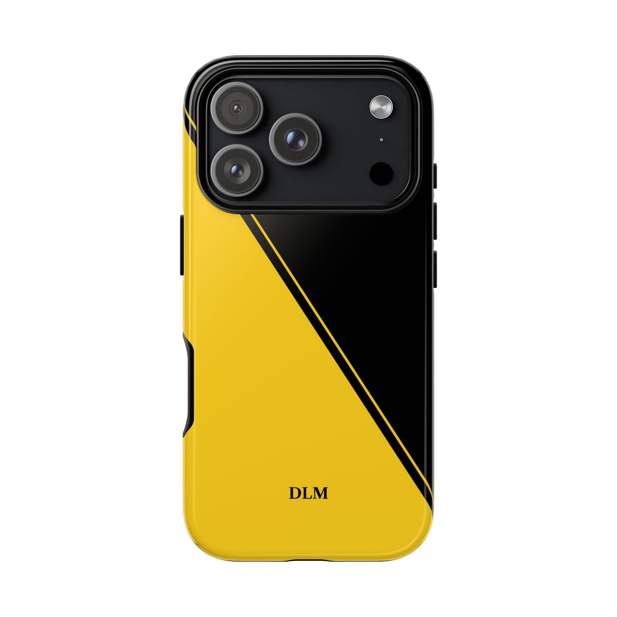 Yellow/Black Two Tone Custom Initials Case
