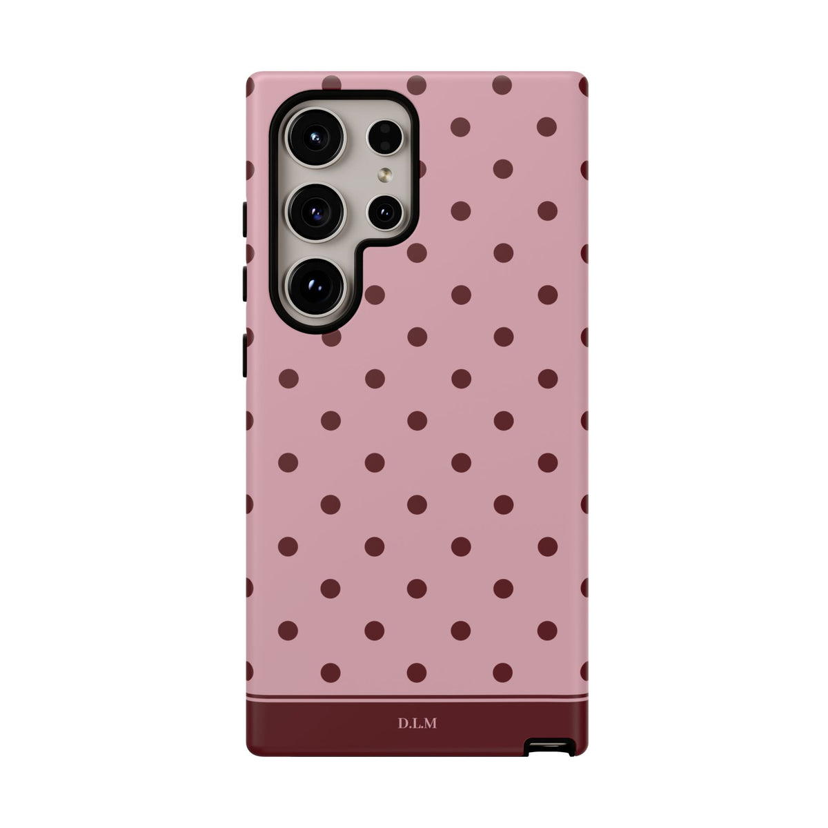 Berry Blush Personalised Polka Dot Case