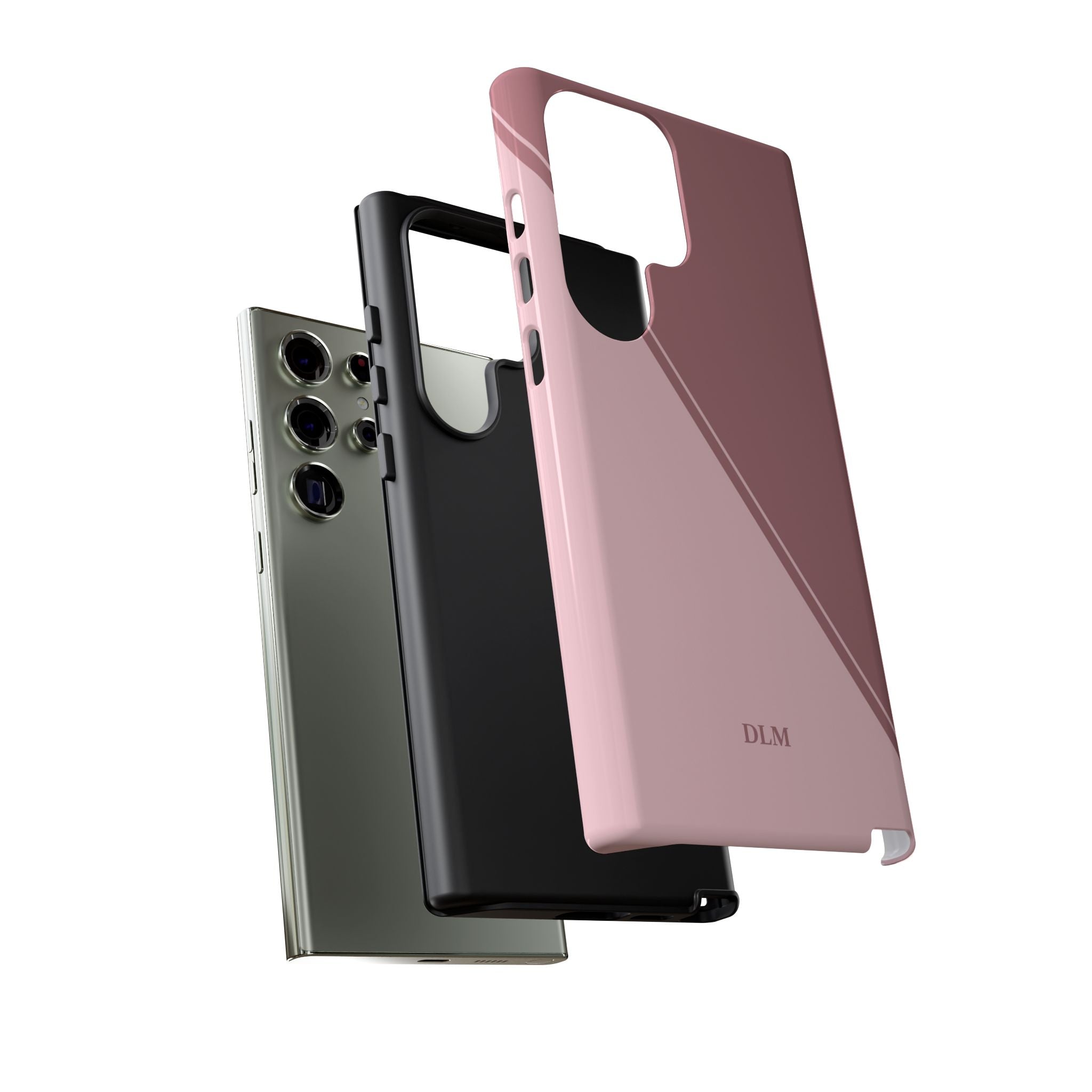 Pinks Two Tone Custom Initials Case