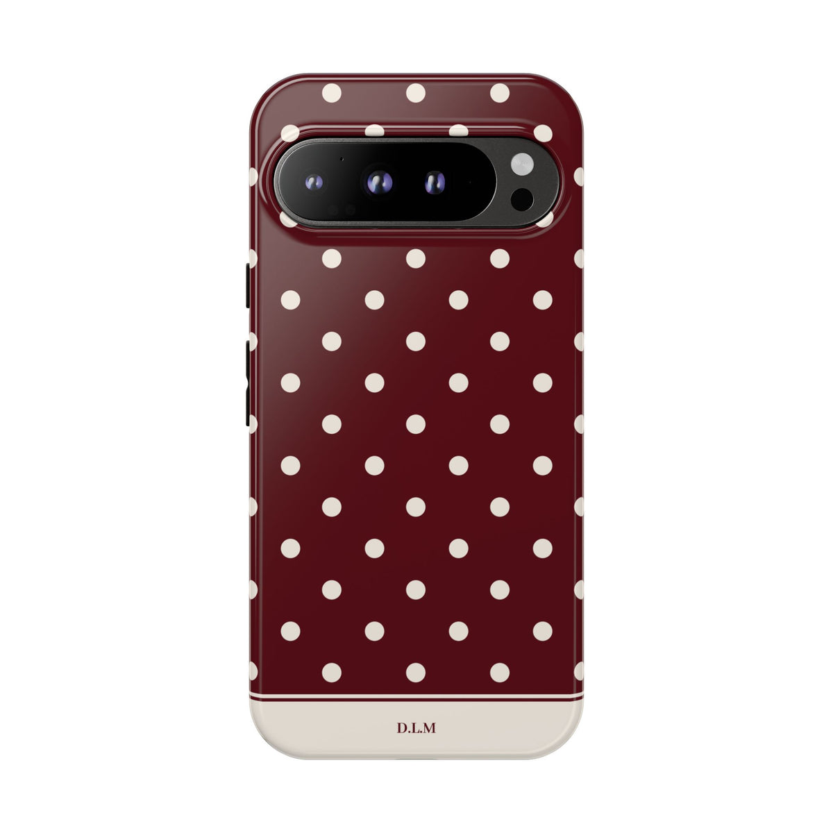 Cranberry Cream Personalised Polka Dot Case