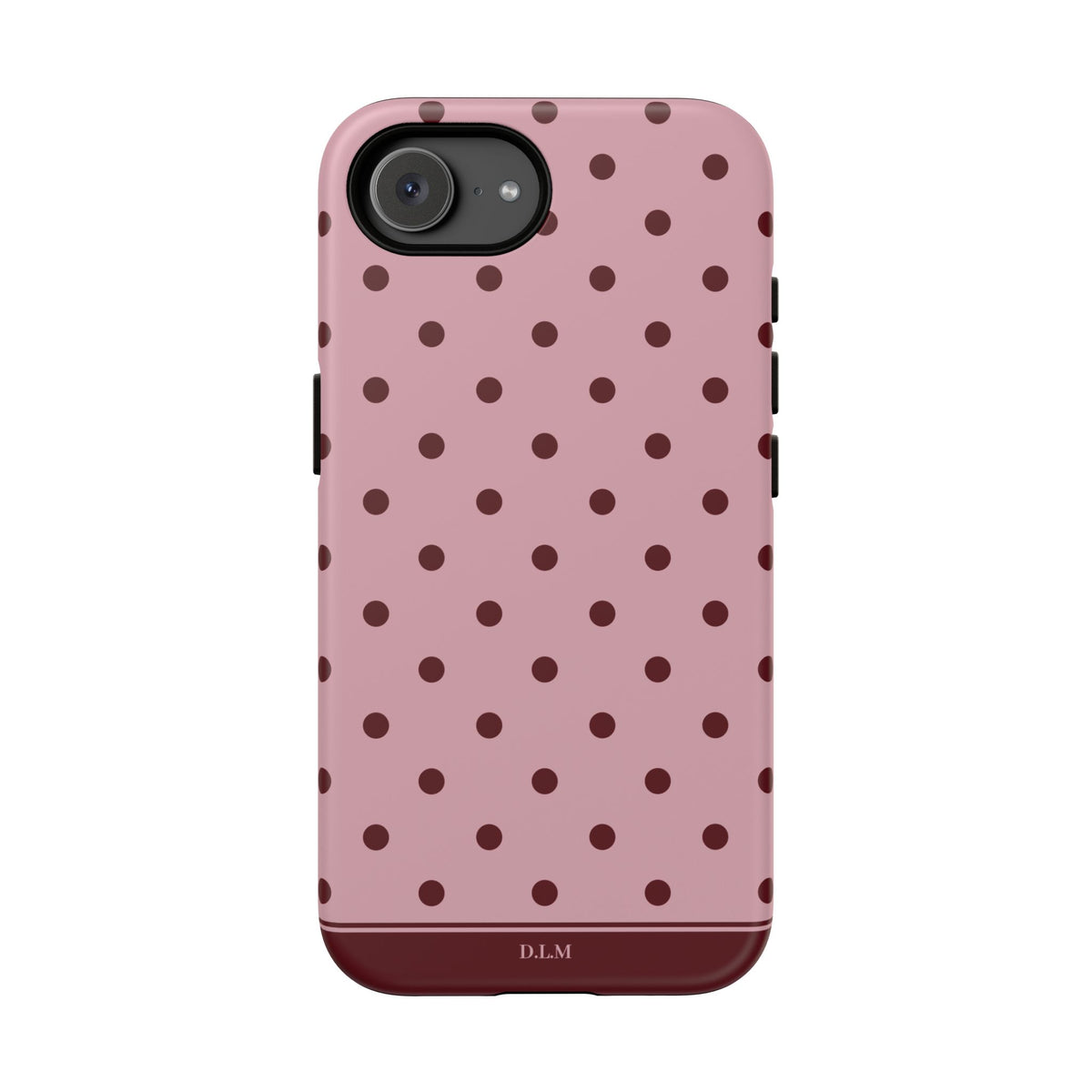 Berry Blush Personalised Polka Dot Case