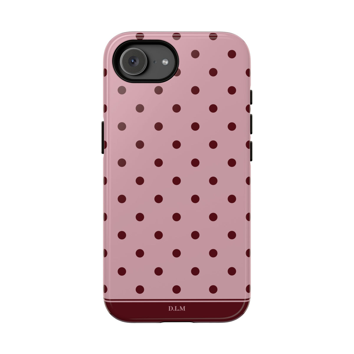 Berry Blush Personalised Polka Dot Case