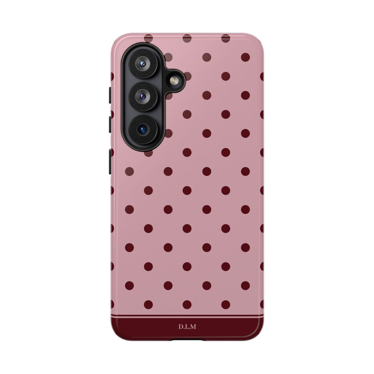 Berry Blush Personalised Polka Dot Case