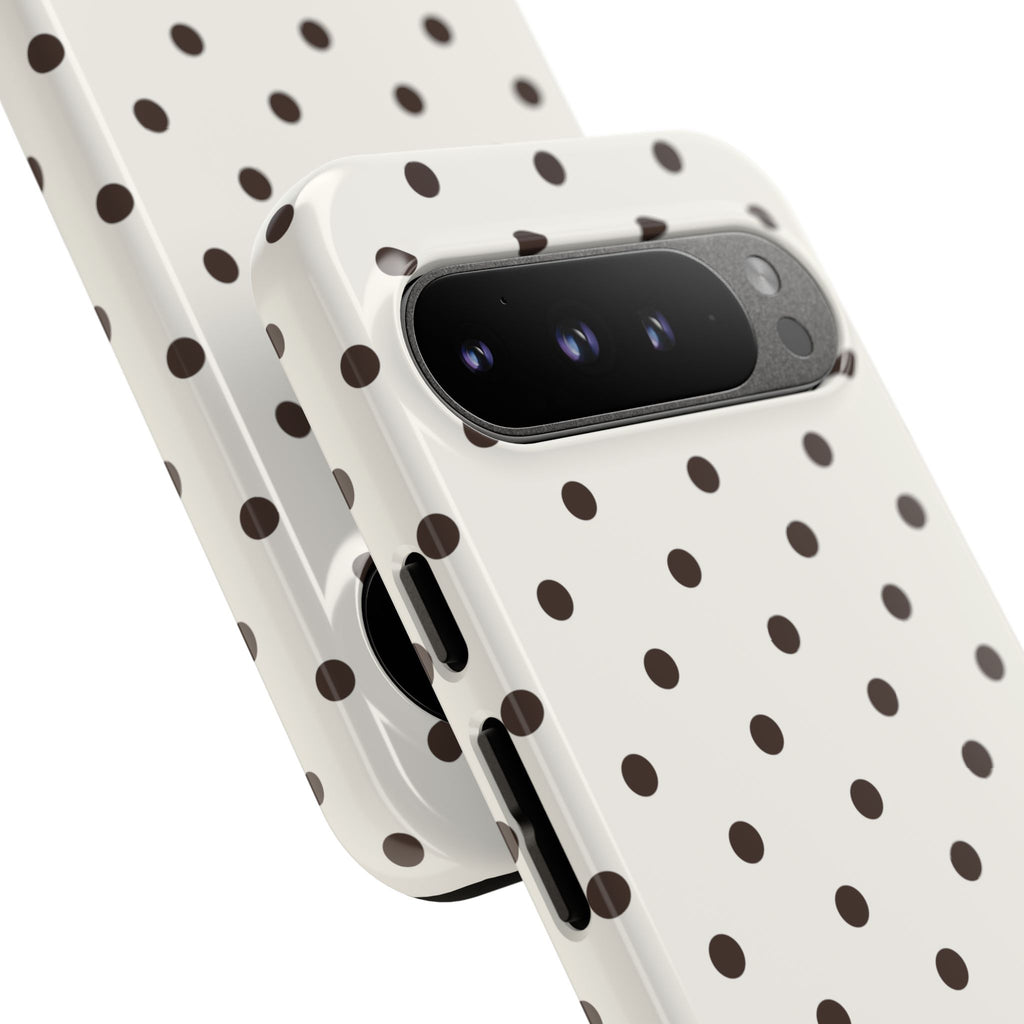 Creamy Mocha Personalised Polka Dot Case