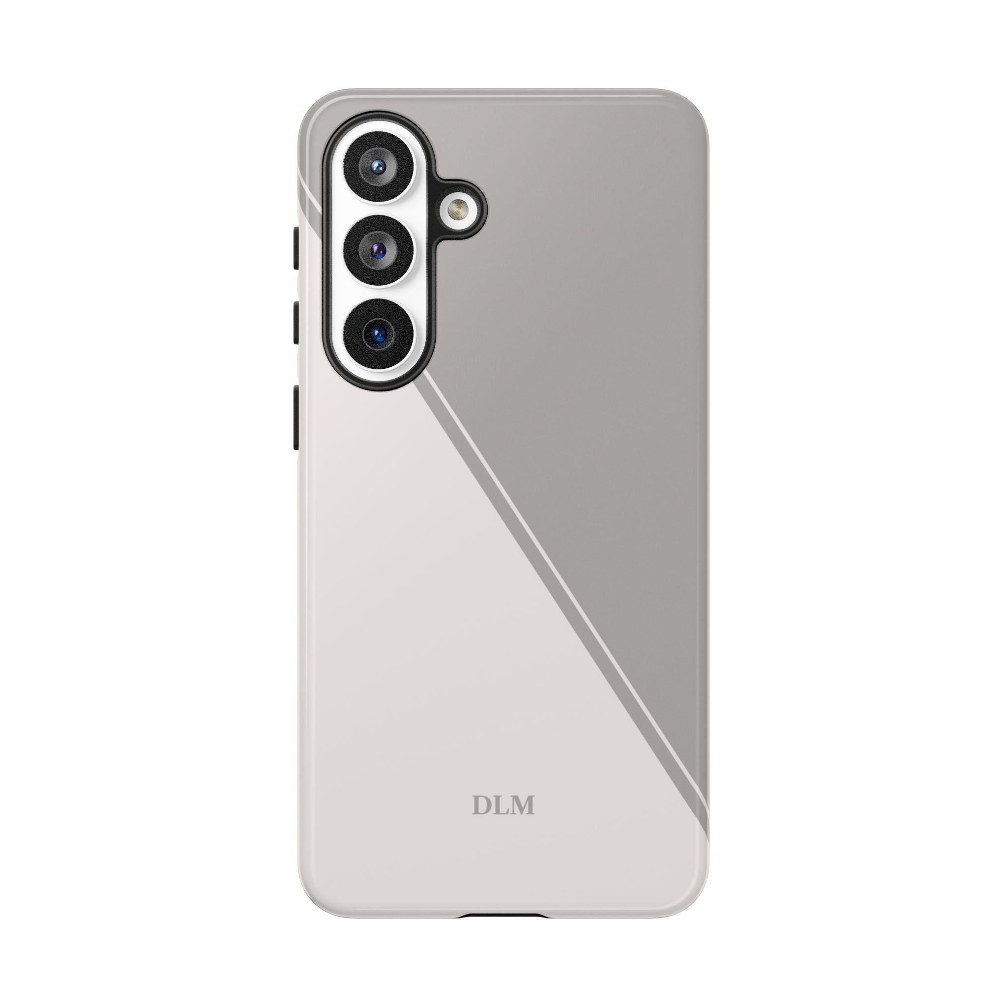Grey Two Tone Case Custom Initials Case