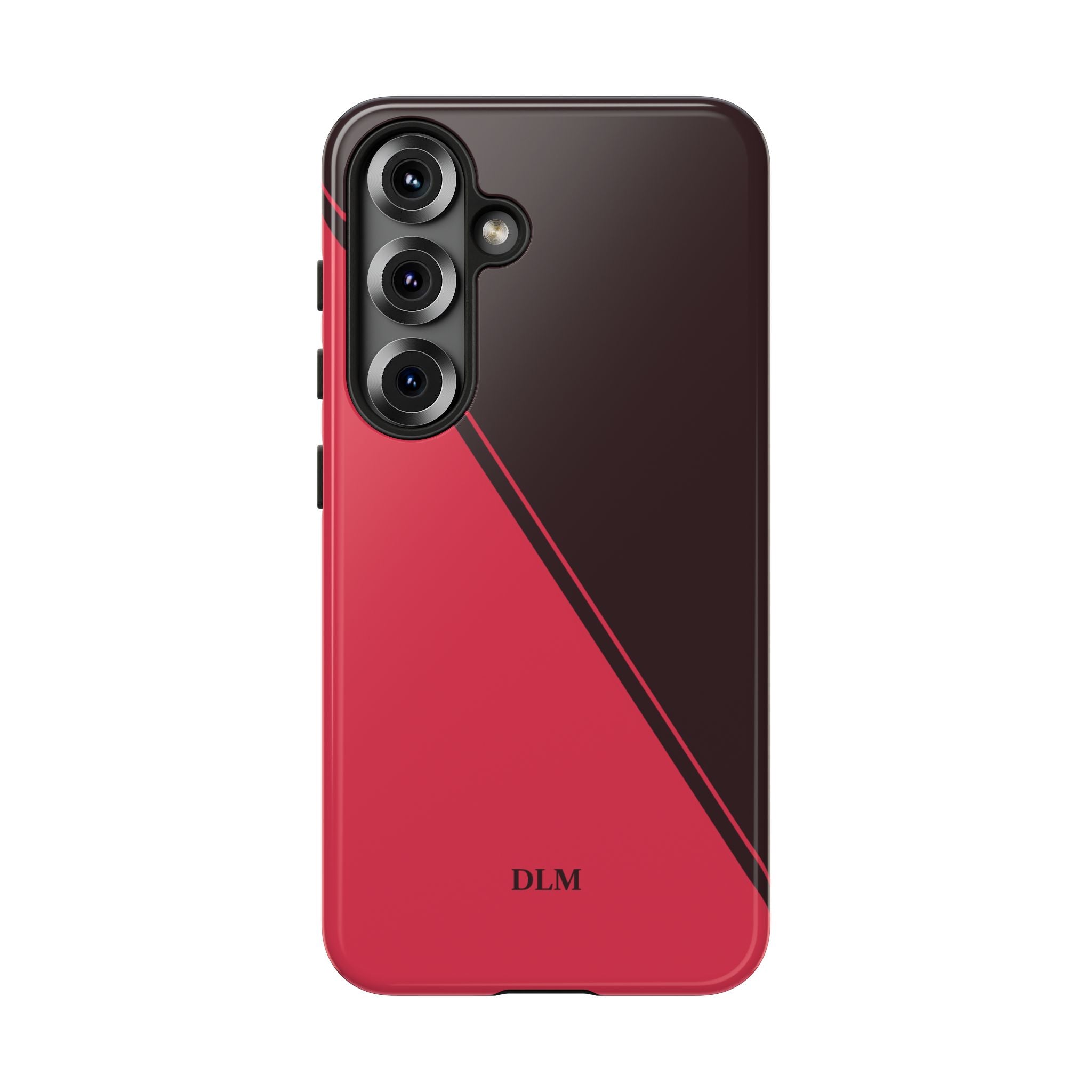 Red/Brown Two Tone Custom Initials Case