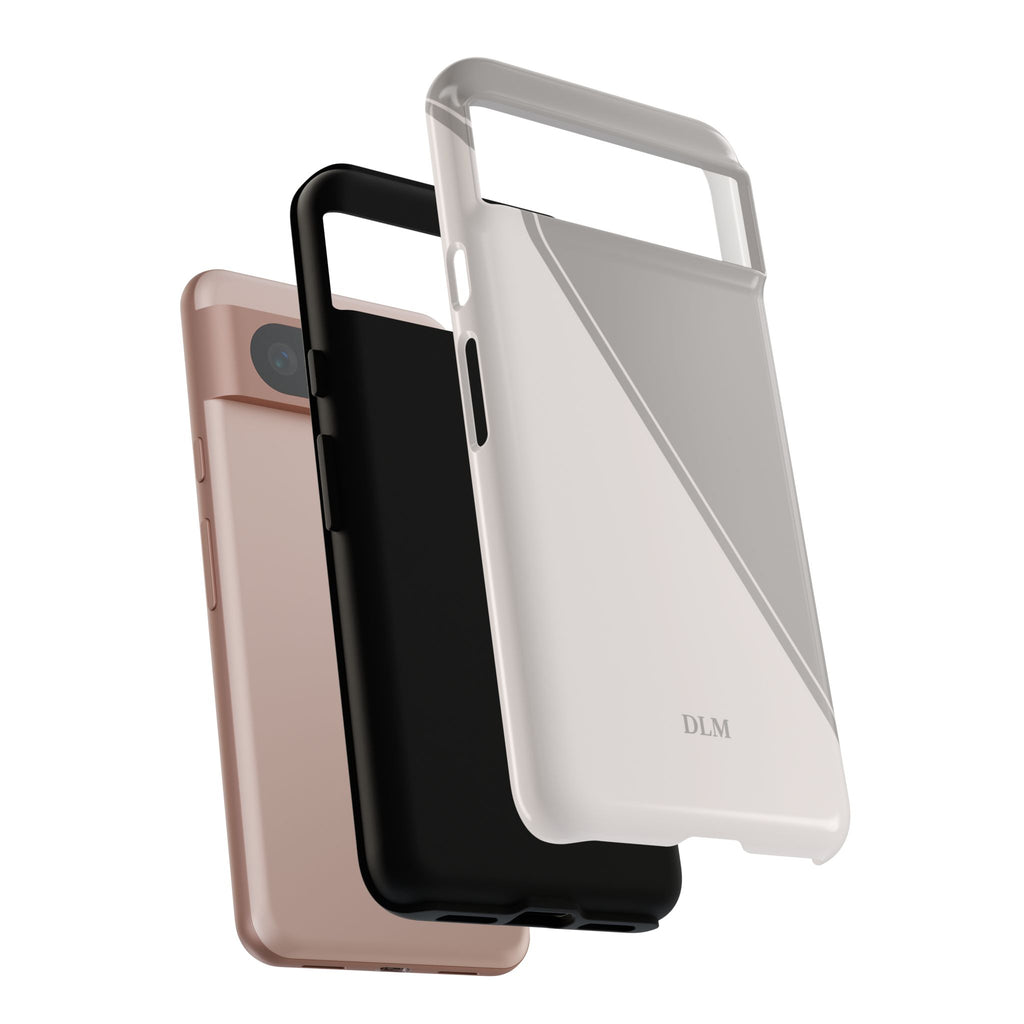 Grey Two Tone Case Custom Initials Case