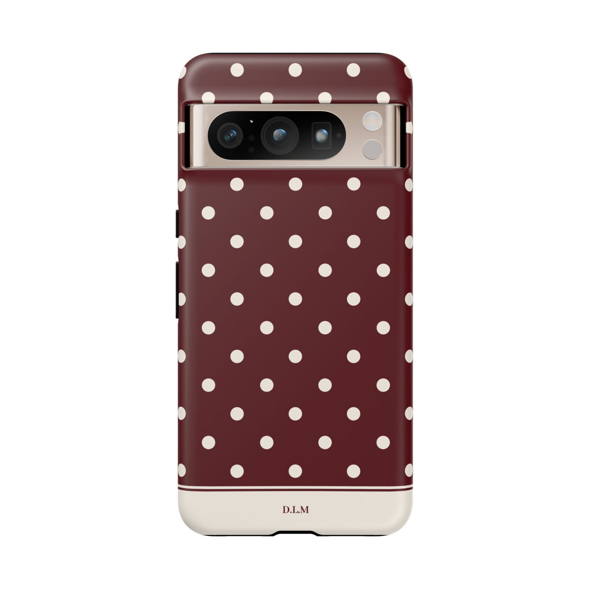 Cranberry Cream Personalised Polka Dot Case