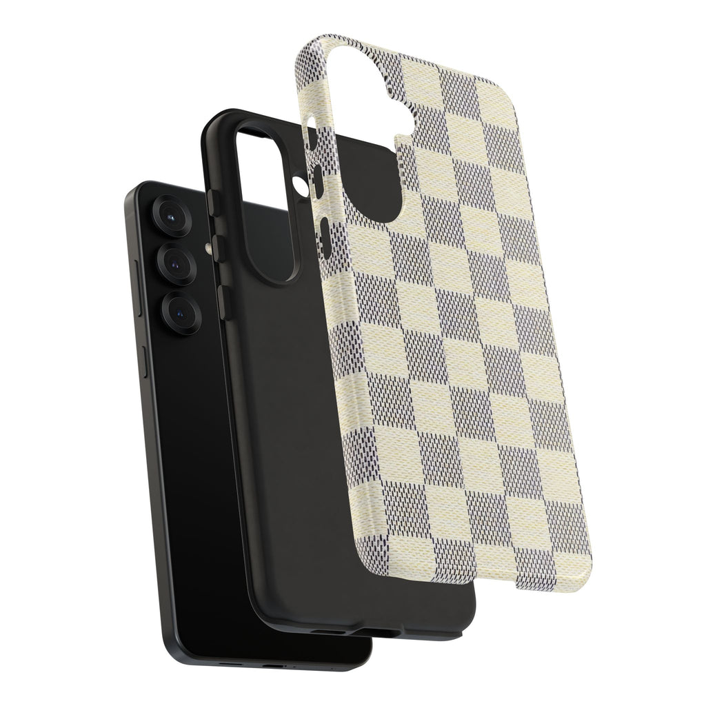 Checkered Cream Phone Case