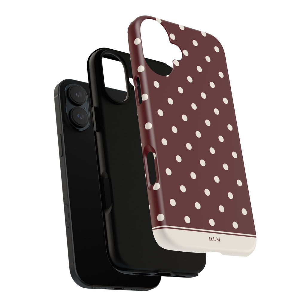Cranberry Cream Personalised Polka Dot Case