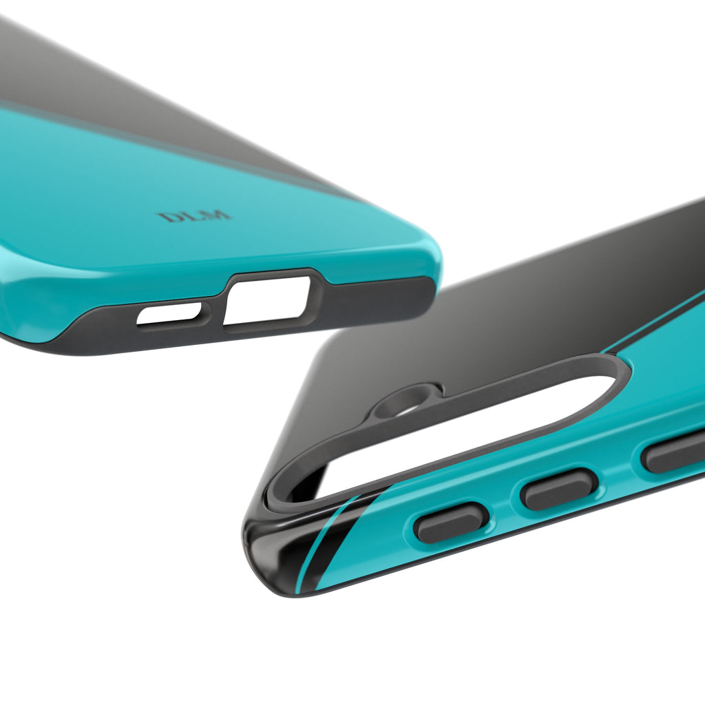 Tiffany/Black Two Tone Custom Initials Case