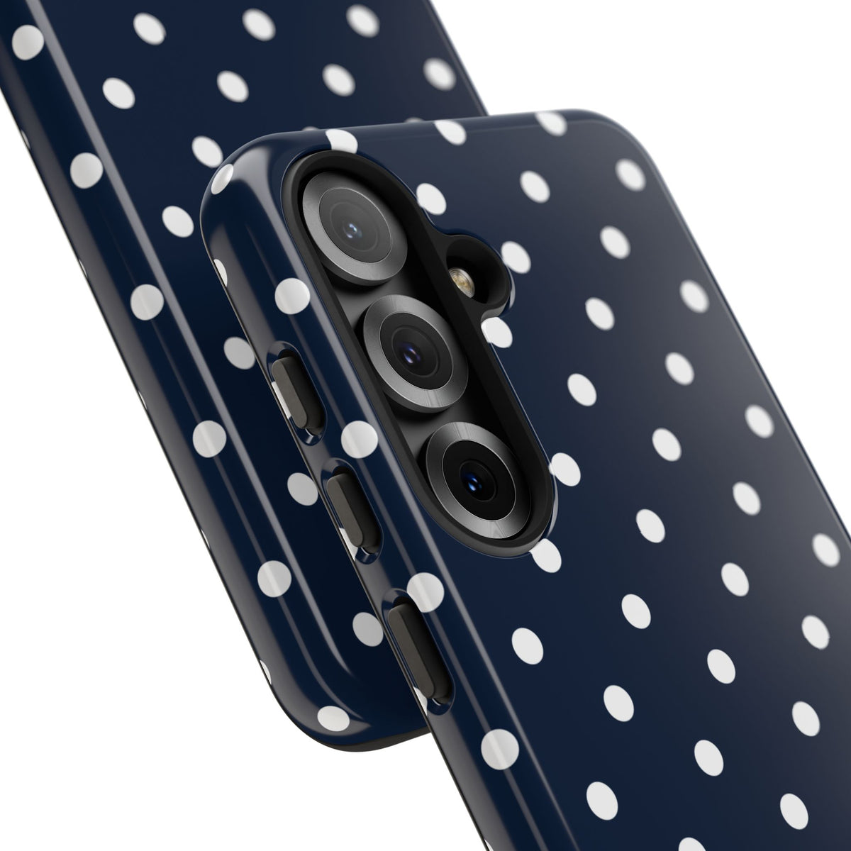 Navy Pearl Personalised Polka Dot Case