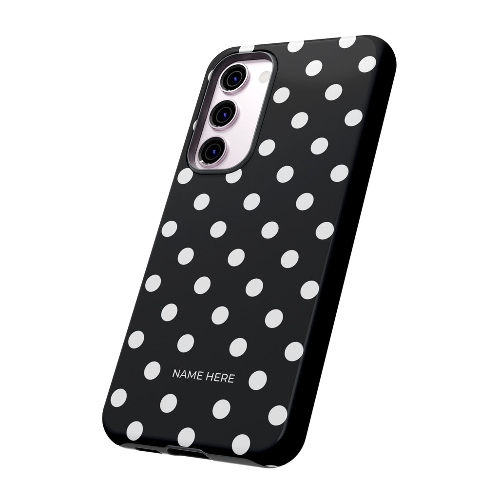 Black & White PolkaDot Customisable Case