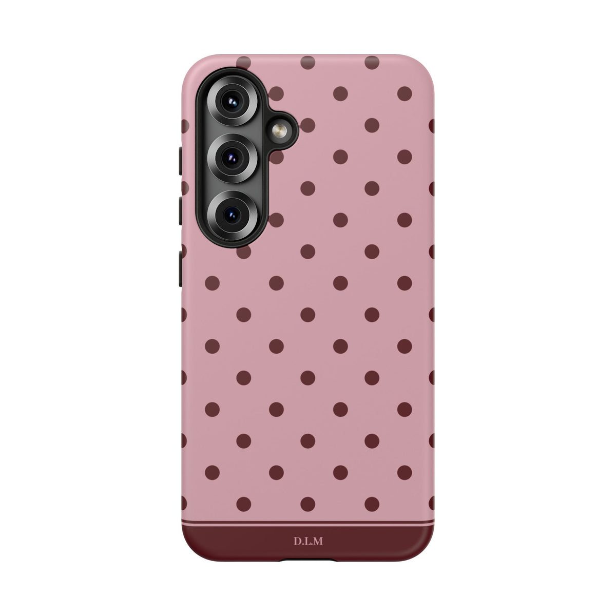 Berry Blush Personalised Polka Dot Case