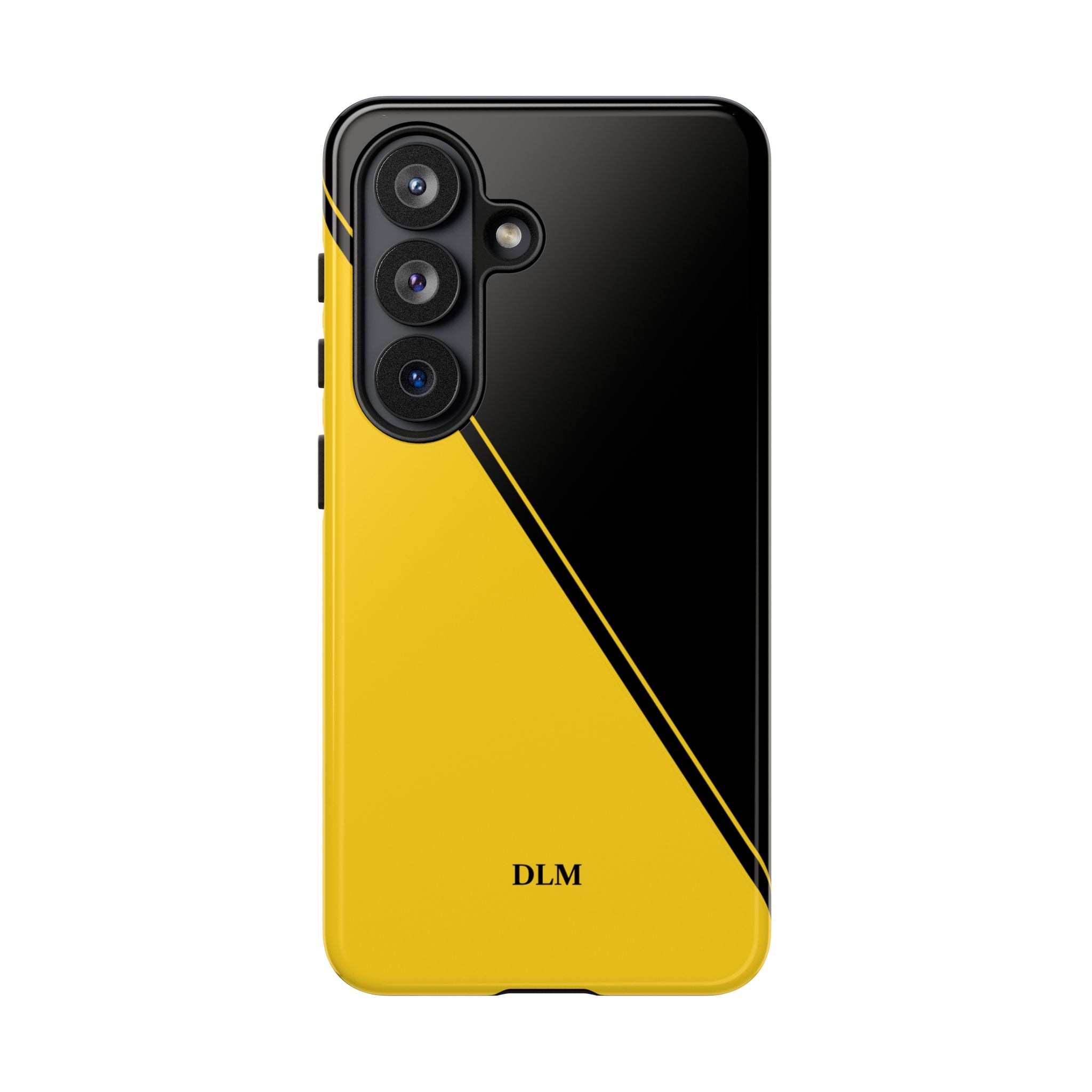 Yellow/Black Two Tone Custom Initials Case
