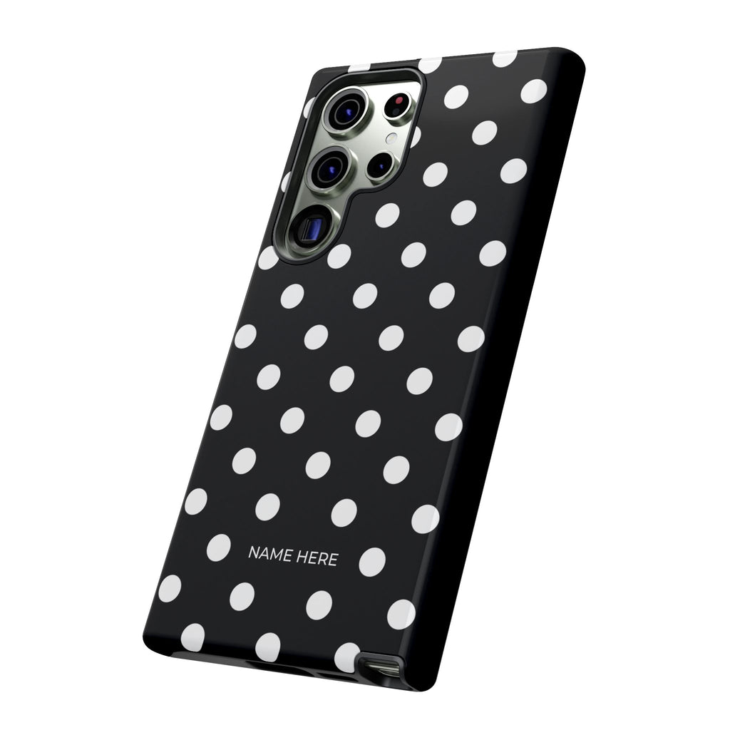 Black & White PolkaDot Customisable Case