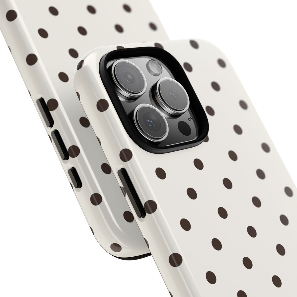 Creamy Mocha Personalised Polka Dot Case