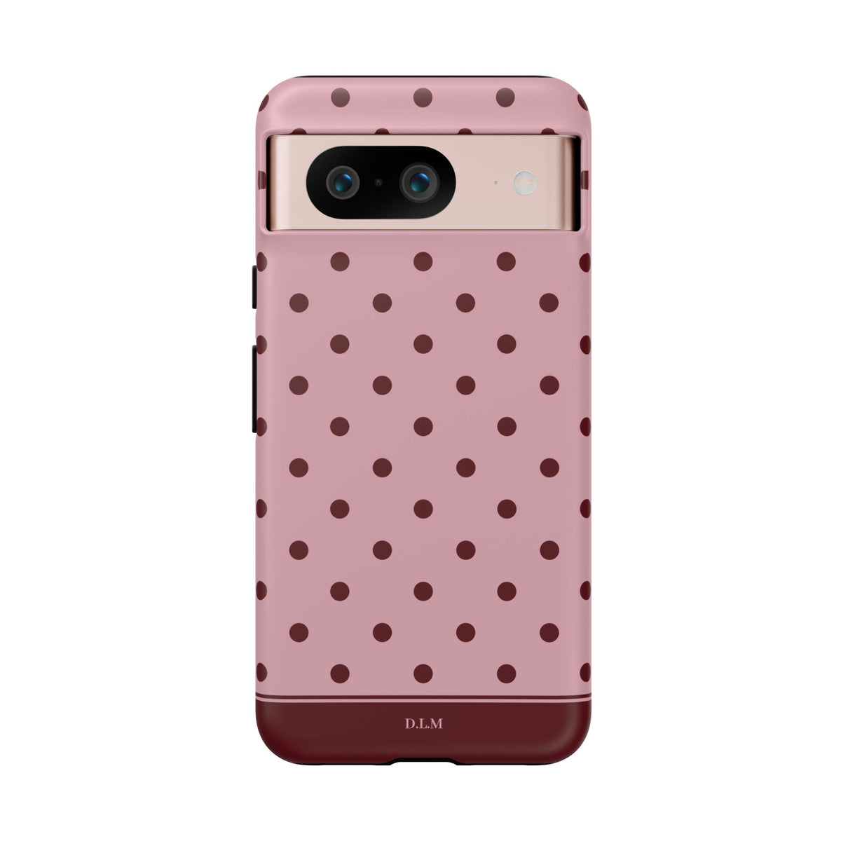 Berry Blush Personalised Polka Dot Case