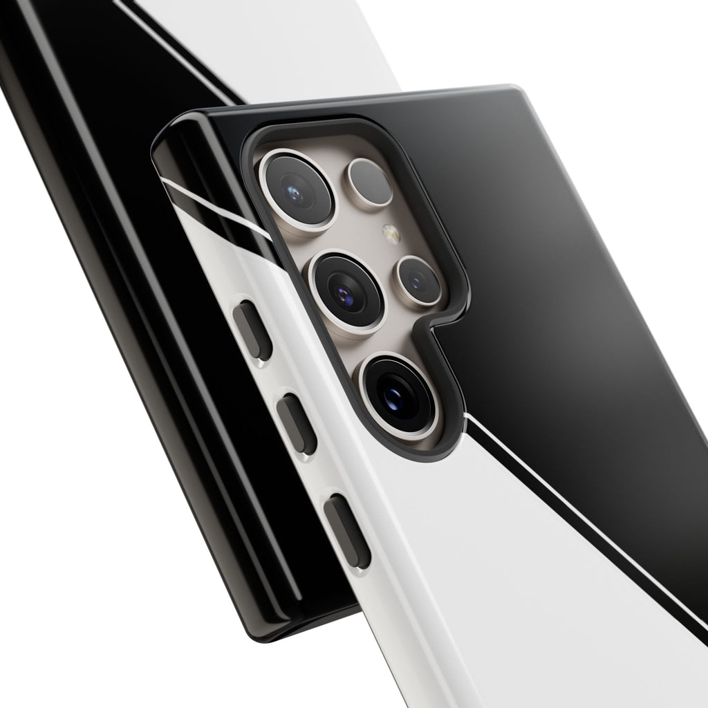 White/Black Two Tone Custom Initials Case