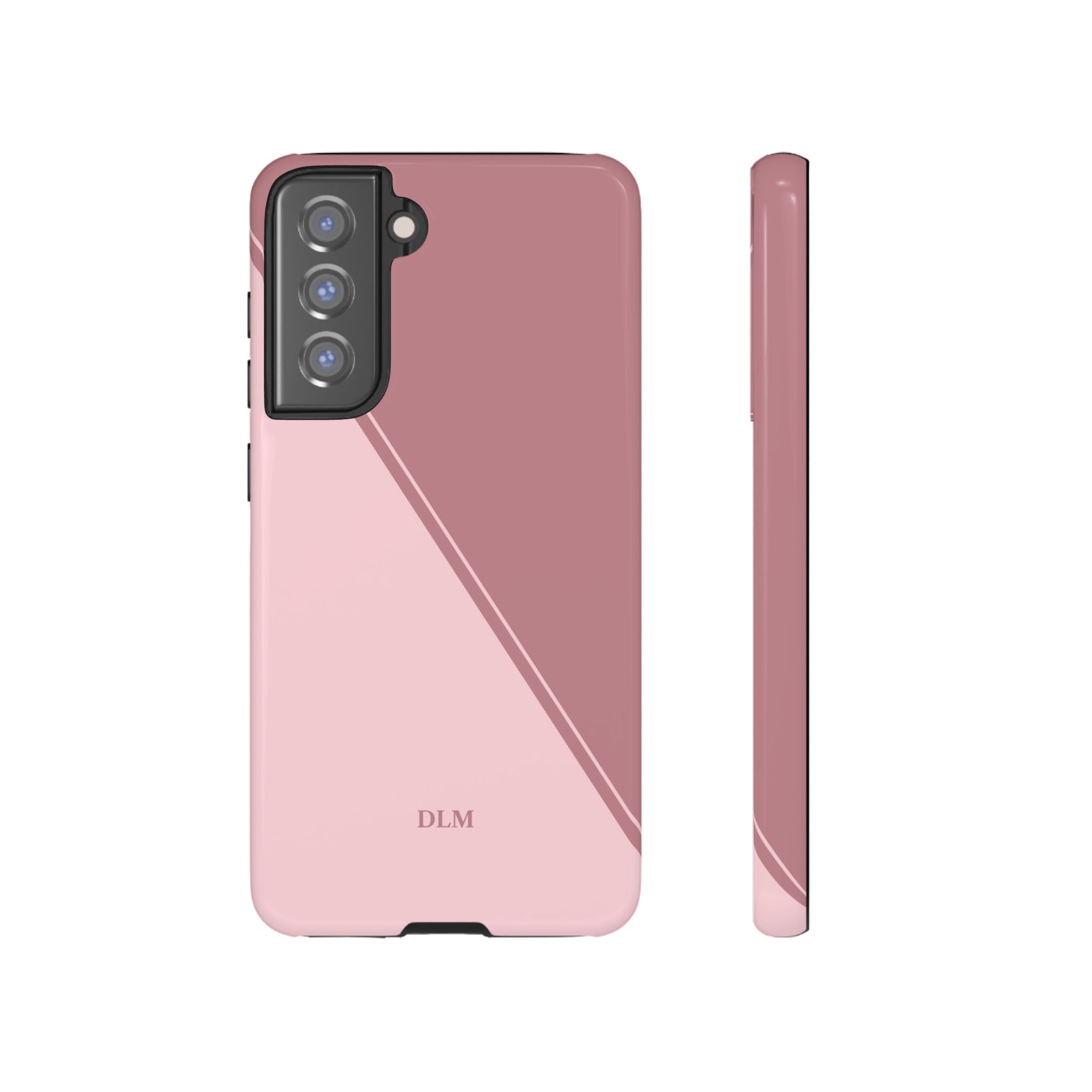 Pinks Two Tone Custom Initials Case