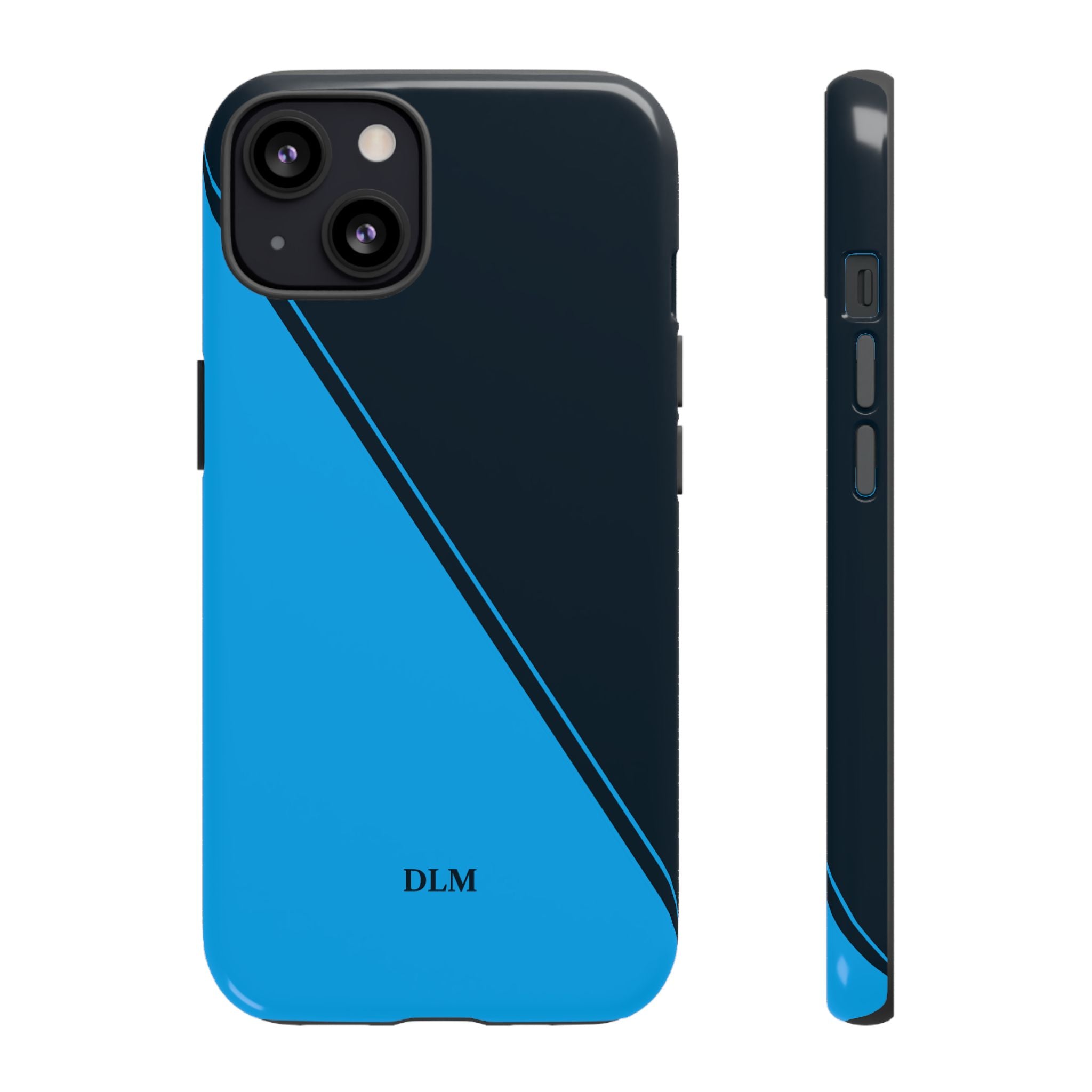 Blues Two Tone Custom Initials Case